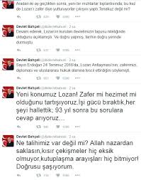 Devlet Bahceli Den Ilginc Lozan Tweet Leri