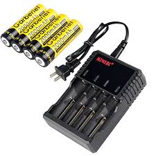 3.7 volt rechargeable battery 18650: 18650 Battery Garberiel 4 Pack High Performance 2000mah 3 7v Lithium 18650 Rechargeable Battery With Four Slot Lithium Battery Charger For Flashlight Headlamp Buy Online In Guernsey At Guernsey Desertcart Com Productid 62649713