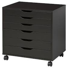 Alex Drawer Unit With 9 Drawers Black Brown 14 1 8x45 5 8 Ikea In 2020 Drawer Unit Ikea Alex Alex Drawer