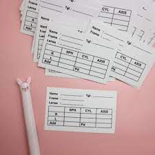 Setelah anda diberi resep kacamata, jangan dulu langsung membelinya. Jual Kartu Resep Ukuran Kacamata Kartu Alamat Resep Kacamata Alat Optik Kertas Bon Shopee Indonesia