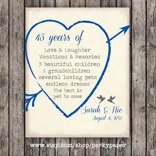 Funny 45th wedding anniversary gifts. 45th Sapphire Anniversary Anniversary Gift For Parents Etsy Anniversary Gifts For Parents Sapphire Anniversary 45th Wedding Anniversary Gifts