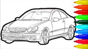Various cars 4 per page. Mercedes Benz Coloring Pages Car Colouring Pages For Kids Youtube