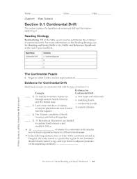 Section 9 1 Continental Drift Fill Online Printable Fillable Blank Pdffiller