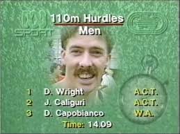 1989 Australian Championships Brisbane Mens 110m Hurdles Final