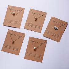 A necklace card is great when selling jewelry or giving it away as a gift. Rinhoo 7 5 10cm Make A Wish Paper Card Simple Gold Round Pendant Necklace Accessories Gift For Women Fashion Jewelry Buy At The Price Of 0 59 In Aliexpress Com Imall Com