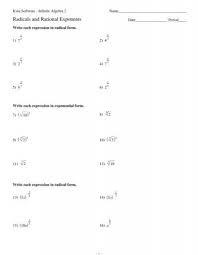 Kuta software infinite algebra 2 answers education! Radicals And Rational Exponents Kuta Software