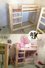 Menuiserie Creation Sur Mesure De Deux Lits En Hauteur Pour Enfants Ha Les Jumeaux Avec Petite Eche Rangement Sous Lit Mobilier De Salon Lit En Hauteur