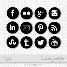 Black And White Social Media Icons For Email Signature Freebie Social Media Icon Set In Black And White Graphic Design Freebies Clip Art Freebies Clip Art
