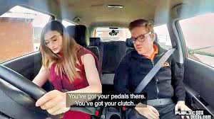 A Babe In Nylons Enjoys Public Car Sex With Her Driving Instructor - XXXBP