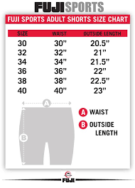 Size Charts Fuji Sports