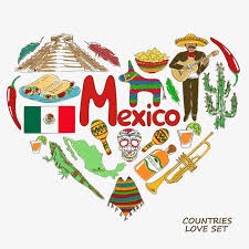 Mexico Heart Shaped Elements Mexican Flag Drawing Mexican Culture Art Flag Drawing And the right stripe is red. mexican flag drawing