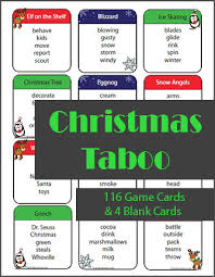 25 funny christmas party games that are great for adults, for groups, for teens, and. Christmas Taboo 116 Printable Game Cards