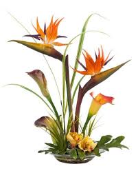 Wedding florist in eastern suburb of melbourne, a specialised floral studio on wedding flower arrangement & bridal bouquets, corporate flowers,event flowers,and artificial (silk). Dramatic High Impact Large Silk Flower Arrangements From Silkflowers Com Tropical Flower Arrangements Silk Flower Centerpieces Birds Of Paradise Flower