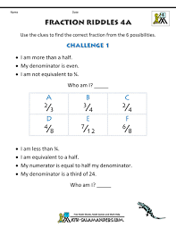 6 Math Fractions Worksheets 5th Grade In 2020 Fraction Riddles Math Fractions Worksheets Fraction Word Problems