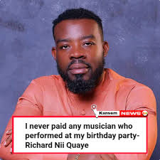 I did not pay any musician who performed at my birthday party.