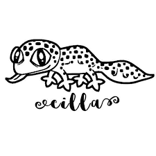 Black And White Leopard Gecko Drawing Reptile Decal Leopard Gecko Bearded Dragon Crested Gecko Decal Iguana Decal Chameleon Decal Fr Vinyl Colors Leopard Gecko Red And Teal