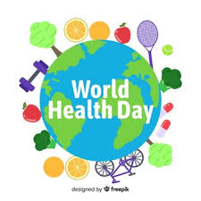 flat world health day background vector free download