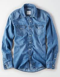 American Eagle Shirts Ae Denim Western Button Down Shirt