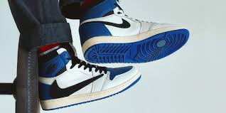 We already saw the releases of the jordan 4 retro and the air force 1 low in white and sail ways. Travis Scott X Fragment Design X Air Jordan 1 High Og Military Blue On Foot Hypebeast