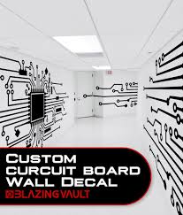 Circuit Board Wall Decal Computer It Custom Cpu Wall Sticker Etsy Wall Sticker Wall Decals Wall Board