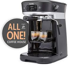 Breville All In One Coffee House Espresso Filter And Pods Coffee Machine With Milk Frother Dolce Gusto Compatible Vcf117 Pod Coffee Machine Espresso Coffee