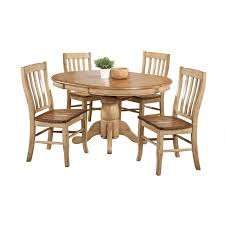 Almond Country 5 Piece Round Dining Set With Rake Back Chairs Quails Run Rc Willey Furniture Store Round Dining Set Round Dining Table Sets Dining Set