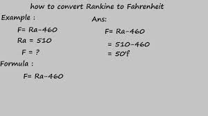 How To Convert Rankine To Fahrenheit Temperature Conversion Youtube