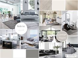 Ambiance Moderne Epuree Et Elegante Pour La Piece A Vivre D Une Maison En Bord De Mer Planche Tendance Deco Style Design Interieur Decoration Interieure
