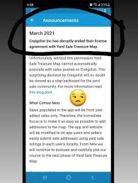 (rancho cordova) pic hide this posting restore restore this posting. Craigslist Has Ended Their Agreement With Yard Sale Treasure Map A Real Heart Break For Easily Navigating Yard Sales Flipping