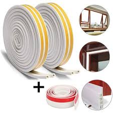 Expower Bas De Porte Adhesif Et 2 Rouleaux Bande De Joint D Profil Thermique Bande D Etancheite Anti Bruit Poussiere Stop Materiel De Bricolage Rouleaux Joint