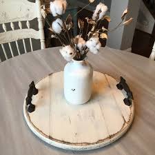 12 carved wood lazy susan handmade rustic, handmade lazy susan will be perfect stand for decorations in your living room. This Handcrafted 18 Round Tray Is A Lazy Susan Yes It Spins It Is Stained Painted Distressed And Seal Lazy Susan Farmhouse Tray Country Farmhouse Decor
