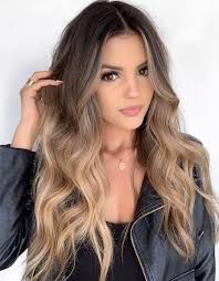 Woman in brown and black sleeveless dress holding wine glass. Elegant Balayage Hairstyle For Blonde Girls In 2019 Primemod Brunette Hair Color Ombre Hair Blonde Balayage Hair