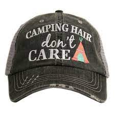 Camping Hair Don T Care Trucker Hat Camping Hair Go Camping Camping Accessories