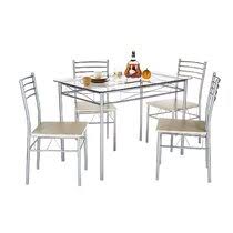 Discover our latest range of glass dining table and 4 chairs sets in a wide range of designs in modern styles in clear, black, white, cream and grey. Glass Kitchen Dining Room Table Sets Free Shipping Over 35 Wayfair
