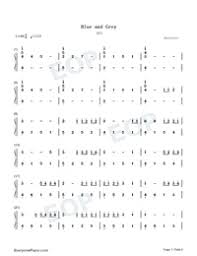 Blue grey bts guitar fingerstyle cover. Blue Grey Bts Free Piano Sheet Music Piano Chords