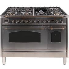 Maybe you would like to learn more about one of these? Ilve 48 Inch Nostalgie Series Freestanding Double Oven Dual Fuel Range Premiumbell