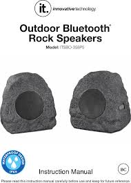 This leading pair of speakers by sound appeal comes loaded with all the bells and whistles you could want in your backyard sound system. Br90p5 Bluetooth Rock Speaker User Manual Itsb 352 Man 072115 Dongguan Alllike Electronic