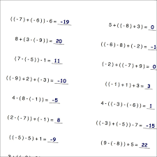 Math Worksheets Addition And Subtraction Negative Numbers Subtracting Negative Numbers Adding And Subtracting