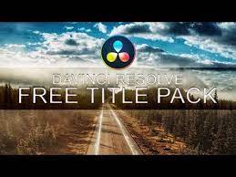 Check spelling or type a new query. Free Davinci Resolve Title Pack Blackmagicdesign