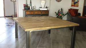 meuble industriel table de salle a manger table salle a manger salle a manger style industriel salle a manger table carree