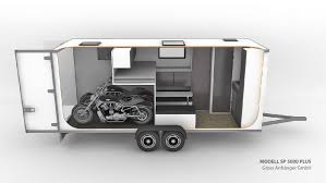 Wohnwagen Mit Garage Fur Motorrad Superbike Kart Sportgerate Wohnwagen Caravan Quad