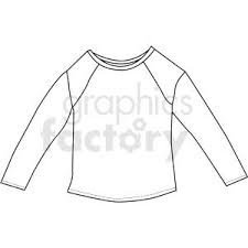 Black And White Long Sleeve Black White Long Sleeve Shirt Vector Clipart Royalty Free Clipart 411709 In 2020 Clip Art White Long Sleeve Shirt Long Sleeve Shirts
