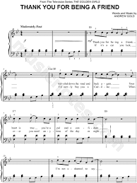 Make a heart flower coloring page that you can customize and print for kids. Thank You For Being A Friend From The Golden Girls Sheet Music Easy Piano In Bb Major Download Print Sku Mn0161361