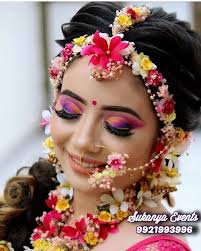 Personalized products require 4 days of processing before shipping. Flower Jewellery For Dohale Jevan Baby Shower Haldi Mehendi Sukanya
