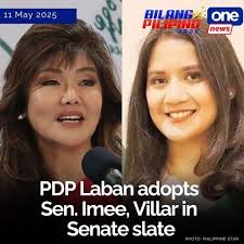 The Duterte-led PDP Laban has officially included Senator Imee Marcos and  Las Piñas Representative Camille Villar as guest candidates in its  senatorial lineup for the May 12 midterm elections.