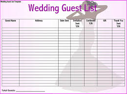 It will be largely defined by your budget. Free Wedding Guest List Templates Learn How To Make Yours