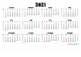 The 12 months of 2021 on one page. 12 Month Calendar Printable 2021 6 Templates Free Printable 2021 Monthly Calendar With Holidays
