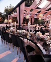 Elegant Blush Black Reception Space Wedding Decorations Tent Decorations Tent Reception