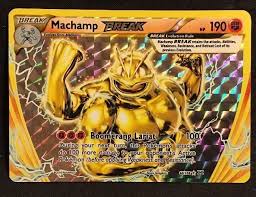 It was originally found in the kanto region (gen 1). Machamp Break Pokemon Card Rare Pokemon Cards Cool Pokemon Cards Pokemon Cards Legendary