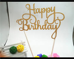 At bloomsvilla, we are providing the best birthday cake delivery in india. Gold Glitter Script Happy Birthday Cake Toppers Kids Birthday Party Cake Diy Valentine S Day Card Lovers Festival Decoration Mega Offer 57b01e Zeppelinwebshop